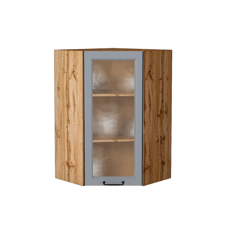 Шкаф верхний угловой остекленный Ницца