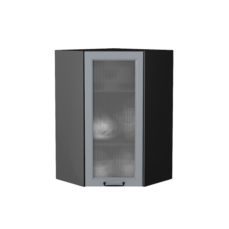 Шкаф верхний угловой остекленный Ницца