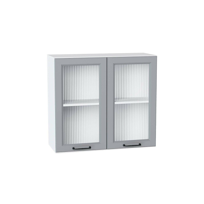 Шкаф верхний с 2-мя остекленными дверцами Ницца