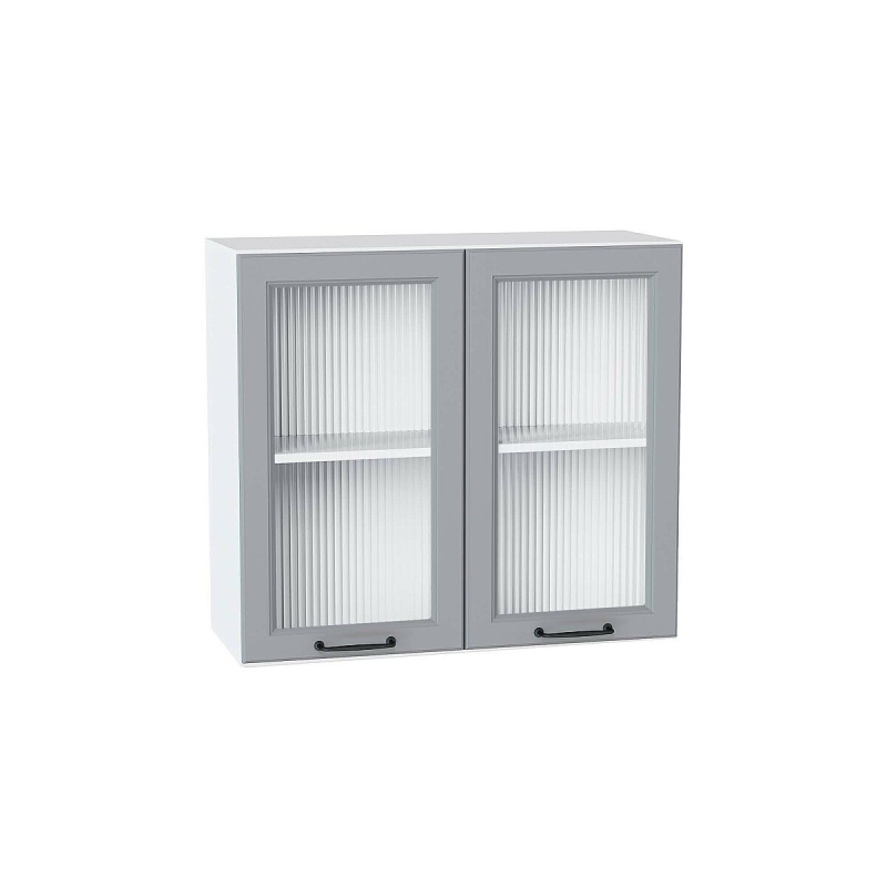 Шкаф верхний с 2-мя остекленными дверцами Ницца