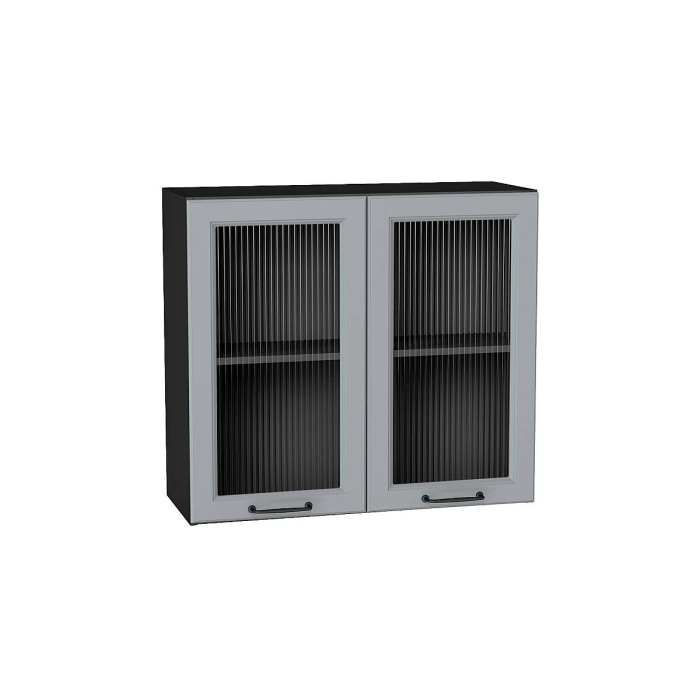 Шкаф верхний с 2-мя остекленными дверцами Ницца