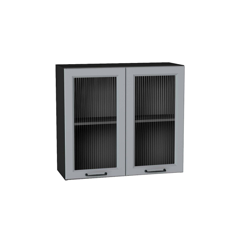 Шкаф верхний с 2-мя остекленными дверцами Ницца