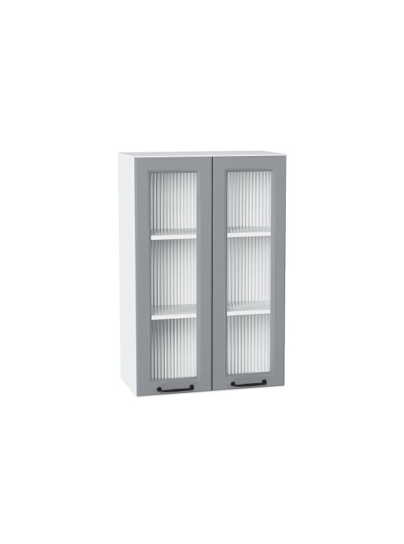 Шкаф верхний с 2-мя остекленными дверцами Ницца