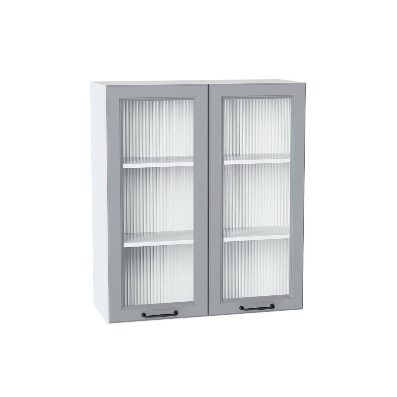 Шкаф верхний с 2-мя остекленными дверцами Ницца