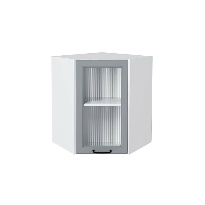 Шкаф верхний угловой остекленный Ницца