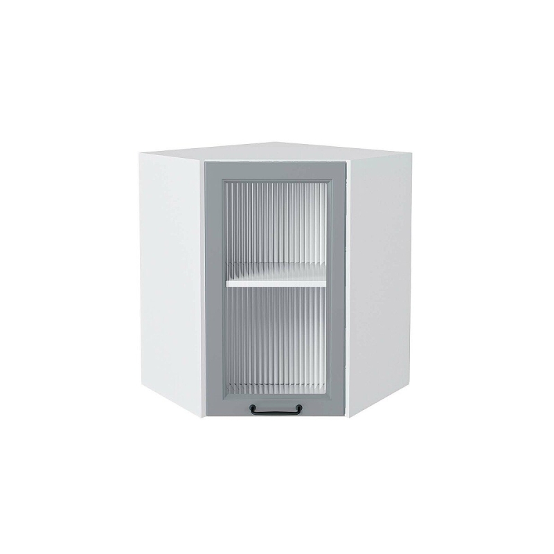 Шкаф верхний угловой остекленный Ницца