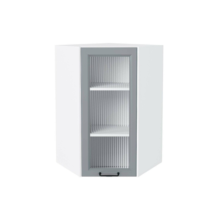 Шкаф верхний угловой остекленный Ницца