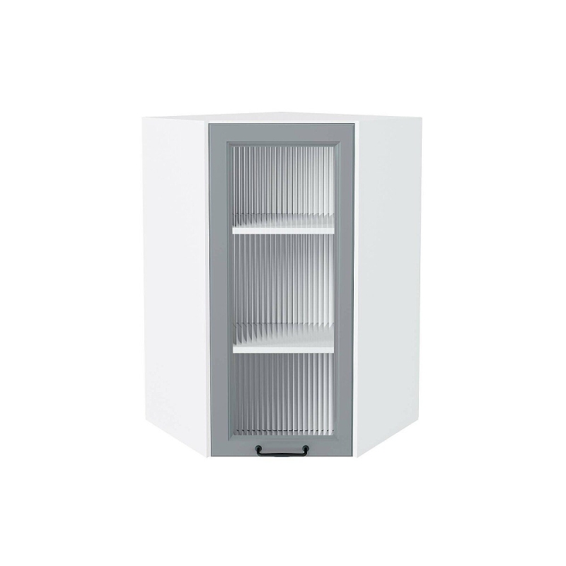 Шкаф верхний угловой остекленный Ницца