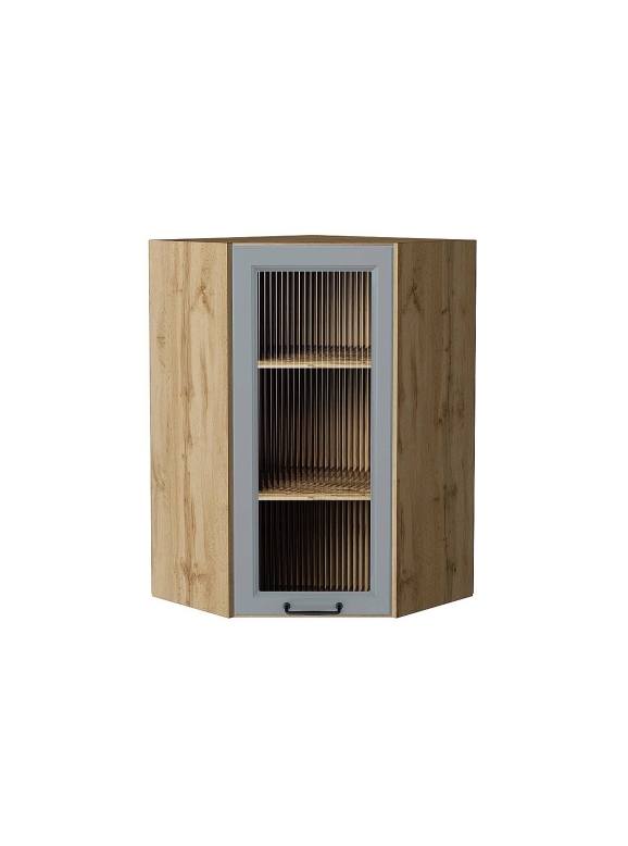 Шкаф верхний угловой остекленный Ницца