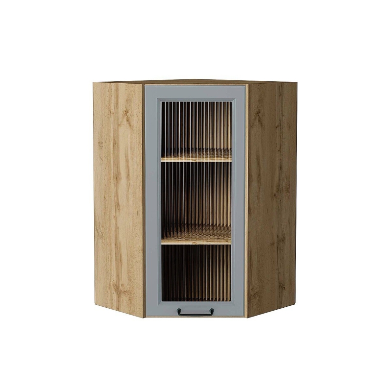 Шкаф верхний угловой остекленный Ницца