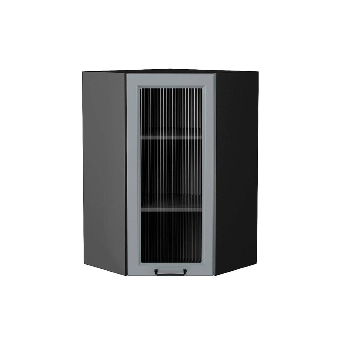 Шкаф верхний угловой остекленный Ницца