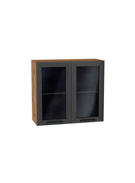 Шкаф верхний с 2-мя остекленными дверцами Глетчер