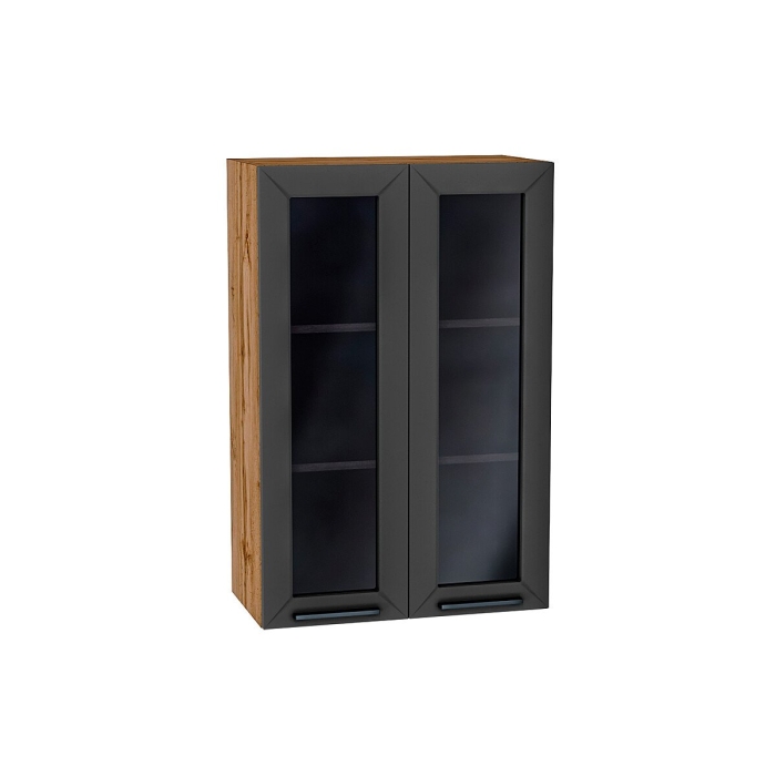 Шкаф верхний с 2-мя остекленными дверцами Глетчер