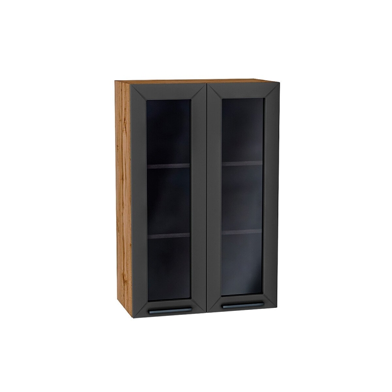 Шкаф верхний с 2-мя остекленными дверцами Глетчер