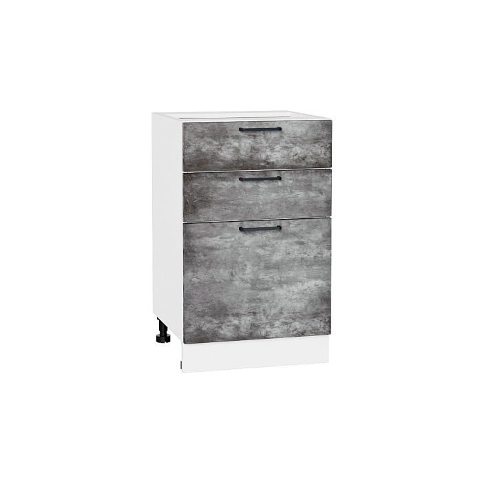Шкаф нижний с 3-мя ящиками Флэт