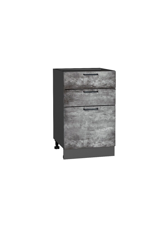 Шкаф нижний с 3-мя ящиками Флэт