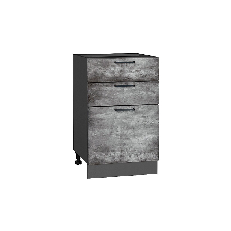 Шкаф нижний с 3-мя ящиками Флэт