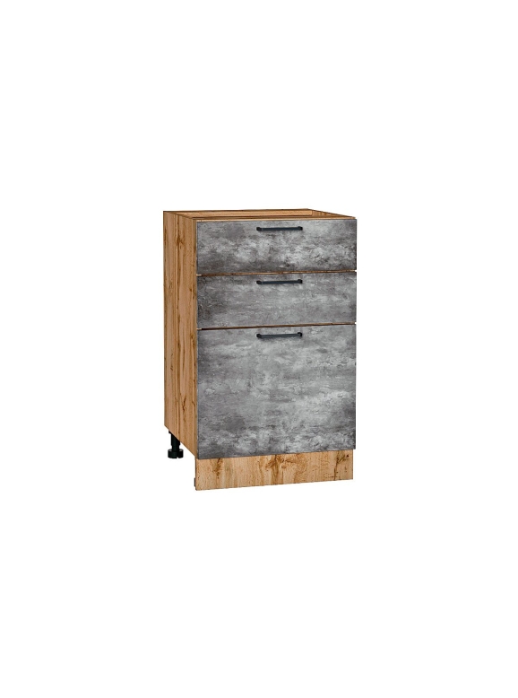 Шкаф нижний с 3-мя ящиками Флэт