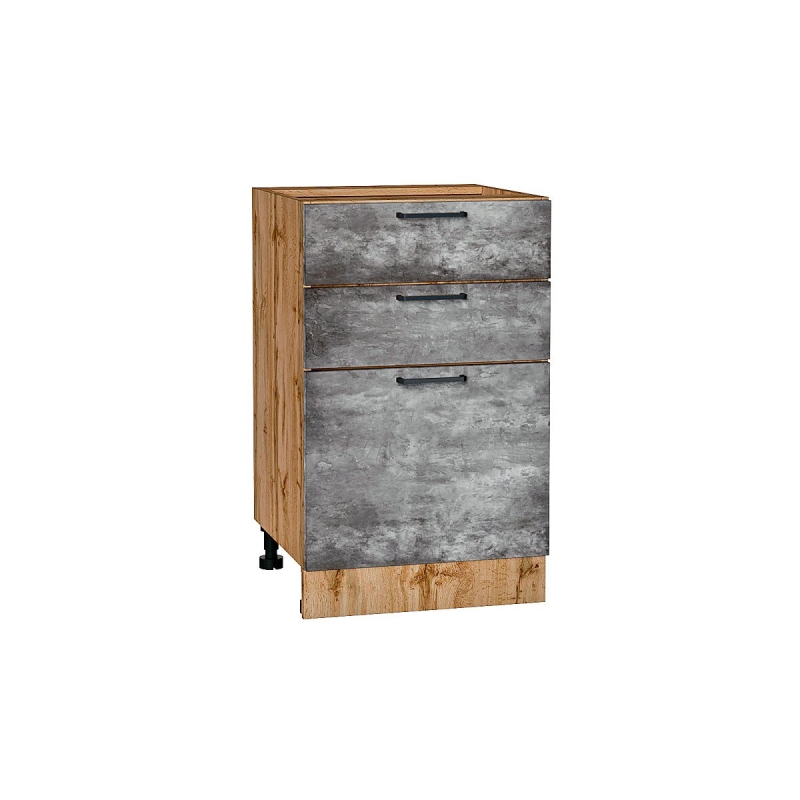 Шкаф нижний с 3-мя ящиками Флэт