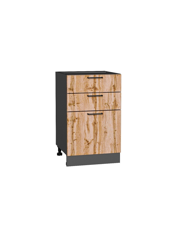 Шкаф нижний с 3-мя ящиками Флэт