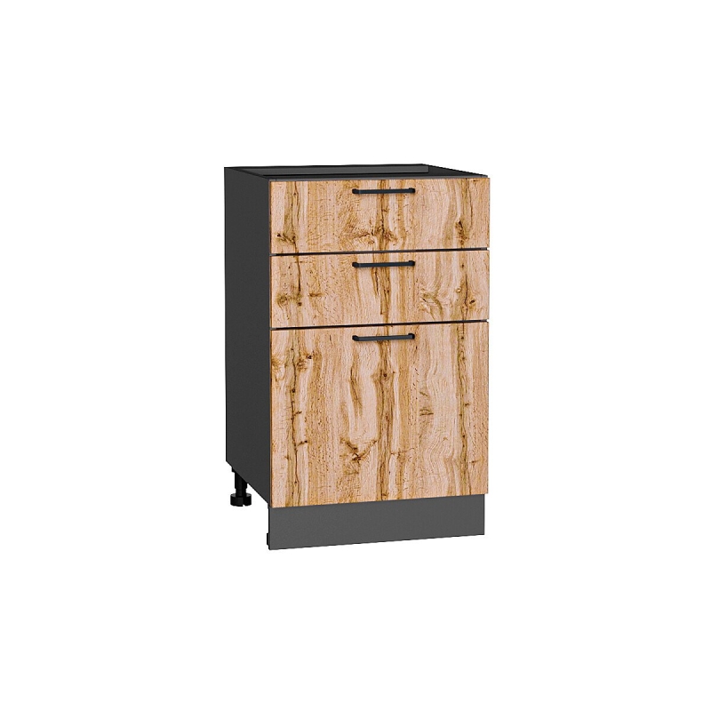 Шкаф нижний с 3-мя ящиками Флэт