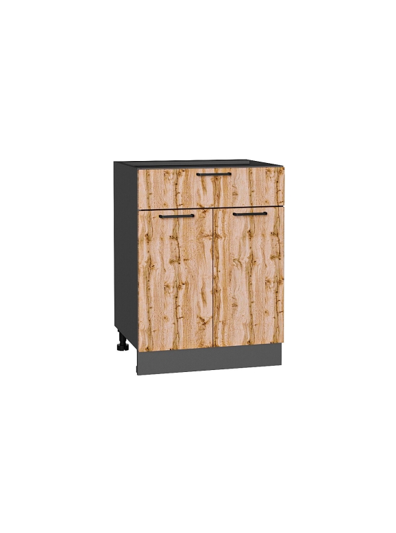 Шкаф нижний с 2-мя дверцами и ящиком Флэт