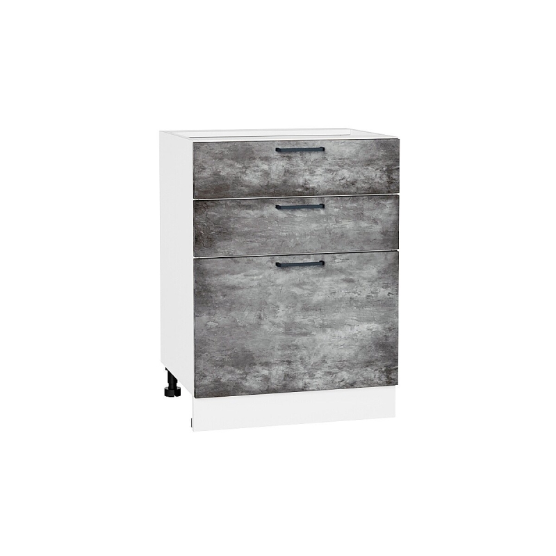 Шкаф нижний с 3-мя ящиками Флэт