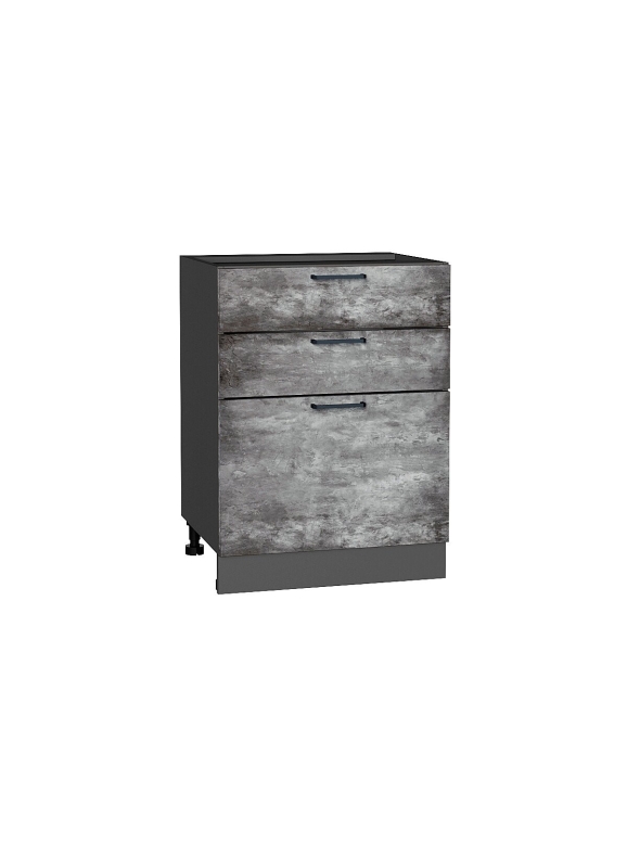 Шкаф нижний с 3-мя ящиками Флэт