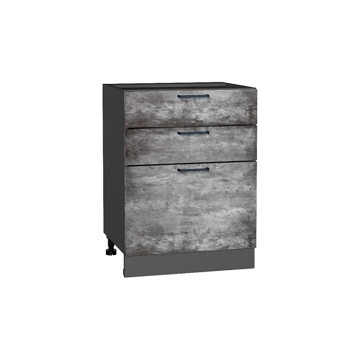 Шкаф нижний с 3-мя ящиками Флэт