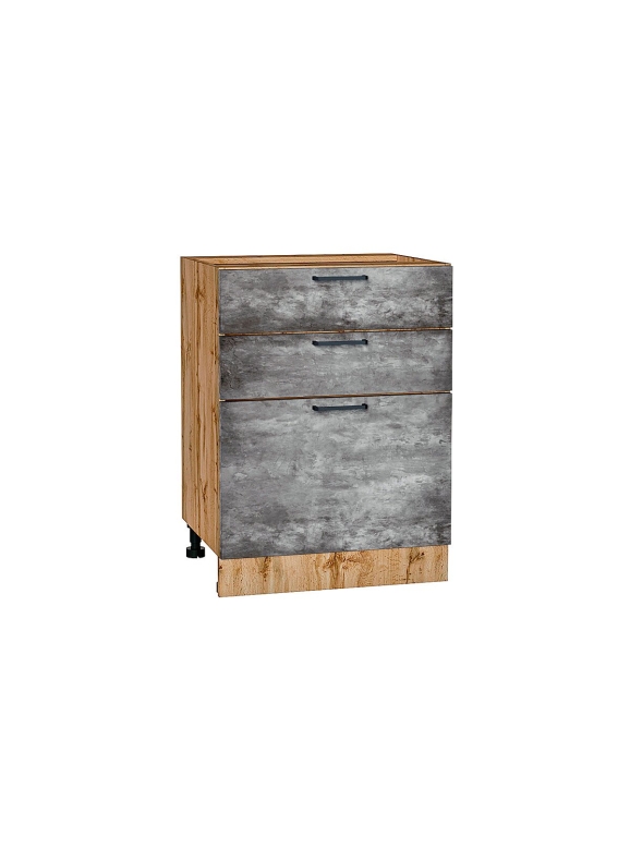 Шкаф нижний с 3-мя ящиками Флэт