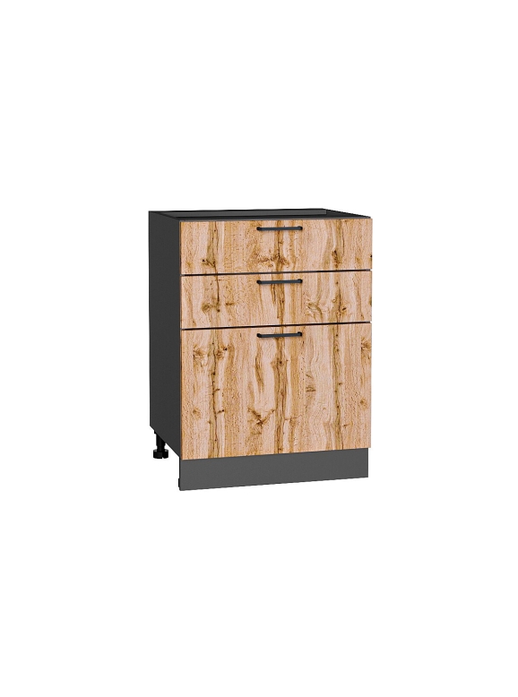 Шкаф нижний с 3-мя ящиками Флэт