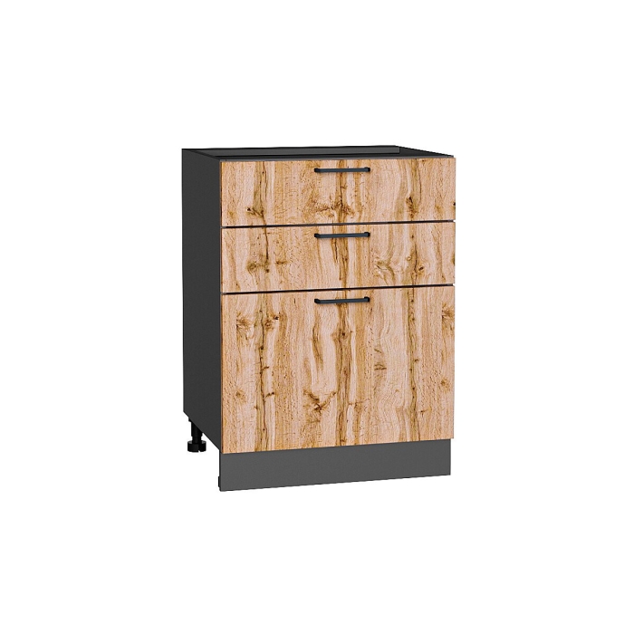 Шкаф нижний с 3-мя ящиками Флэт