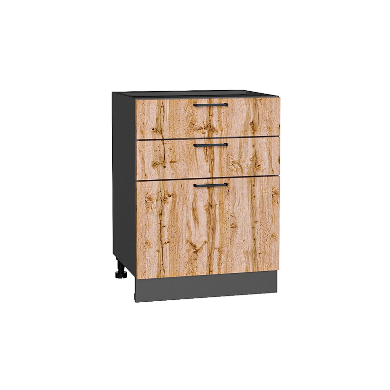 Шкаф нижний с 3-мя ящиками Флэт