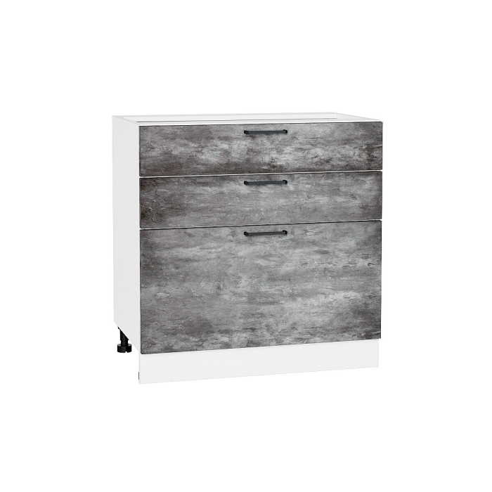 Шкаф нижний с 3-мя ящиками Флэт