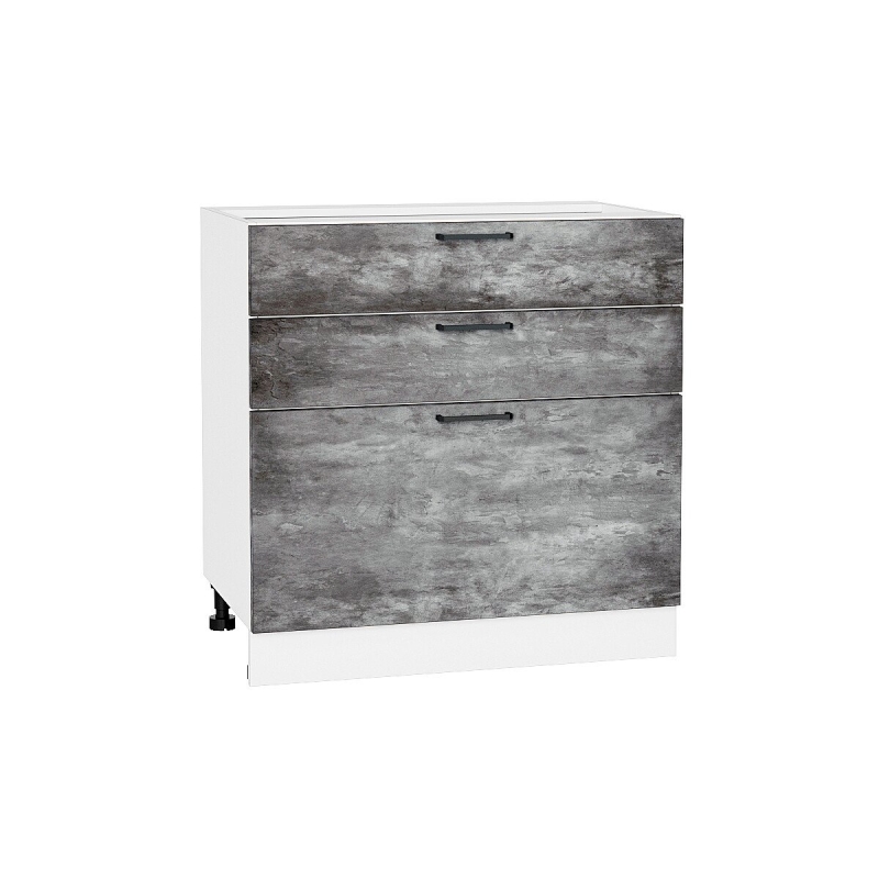 Шкаф нижний с 3-мя ящиками Флэт