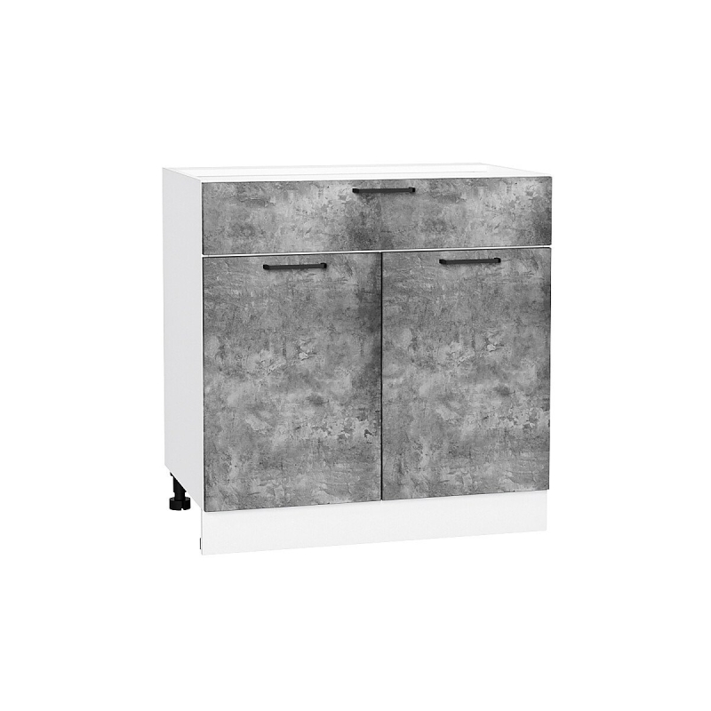 Шкаф нижний с 2-мя дверцами и ящиком Флэт