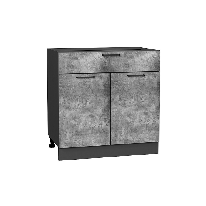 Шкаф нижний с 2-мя дверцами и ящиком Флэт