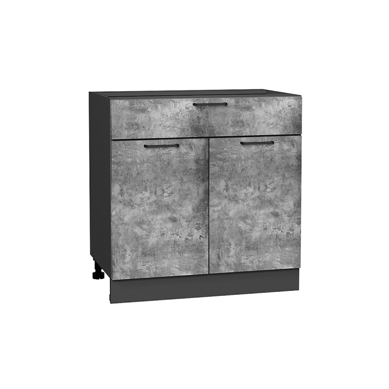 Шкаф нижний с 2-мя дверцами и ящиком Флэт