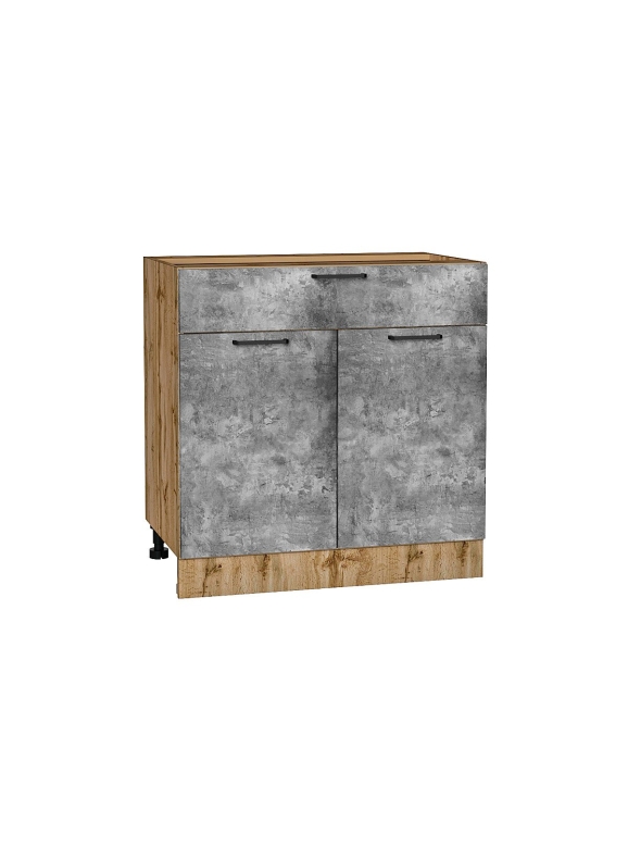 Шкаф нижний с 2-мя дверцами и ящиком Флэт