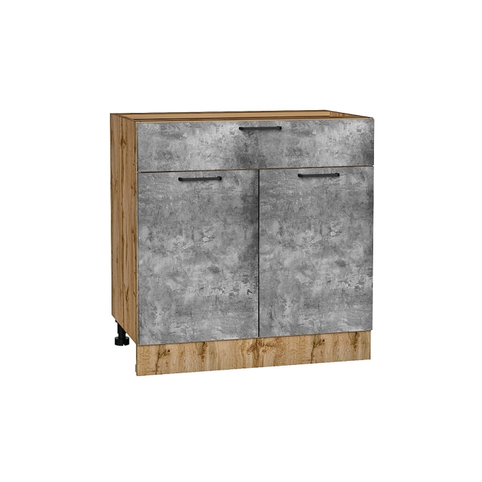 Шкаф нижний с 2-мя дверцами и ящиком Флэт