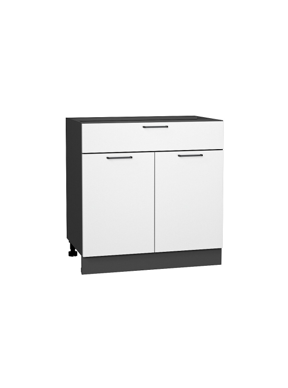 Шкаф нижний с 2-мя дверцами и ящиком Флэт
