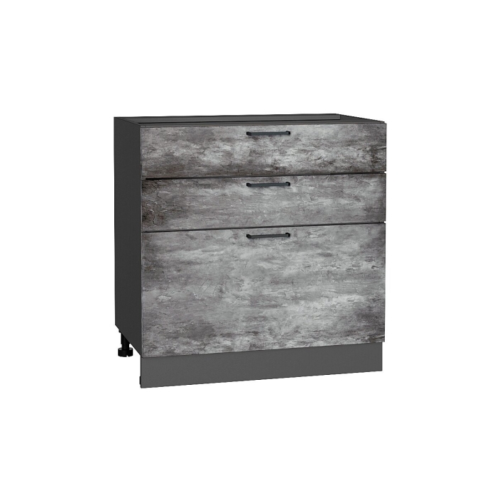 Шкаф нижний с 3-мя ящиками Флэт