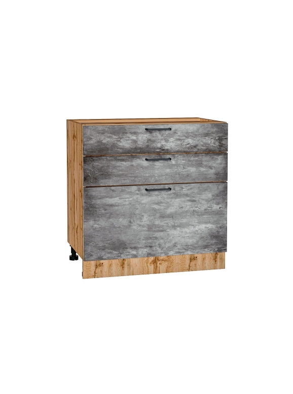 Шкаф нижний с 3-мя ящиками Флэт