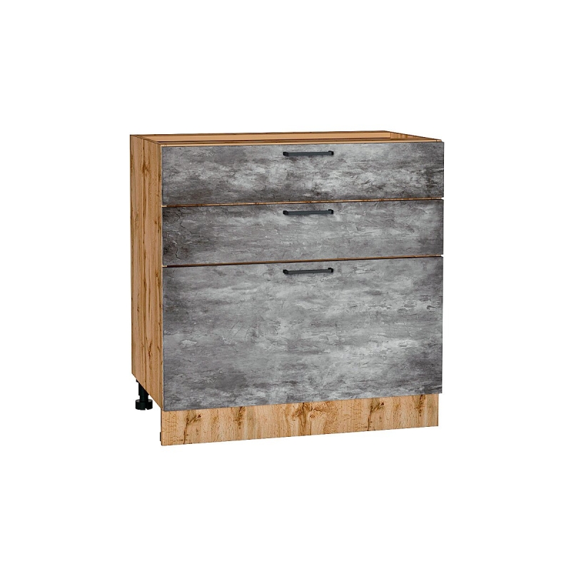 Шкаф нижний с 3-мя ящиками Флэт