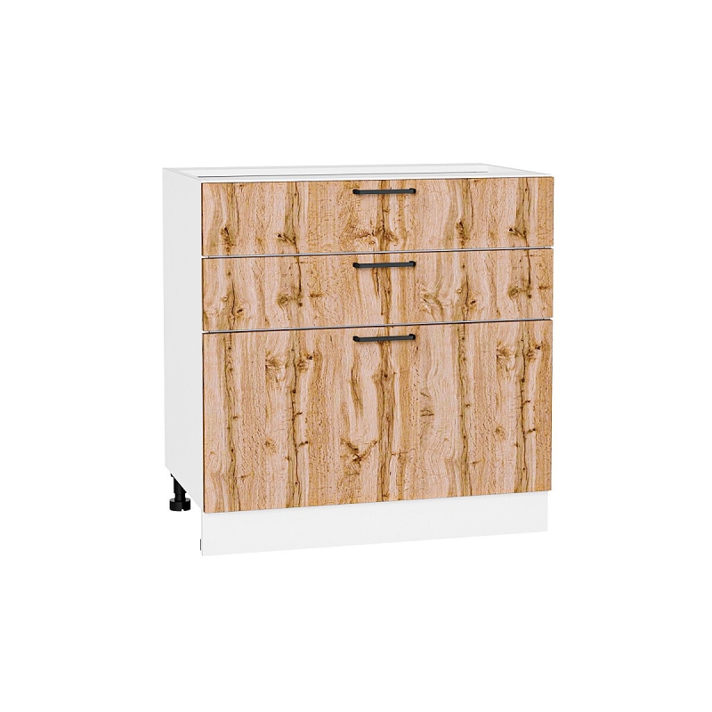 Шкаф нижний с 3-мя ящиками Флэт