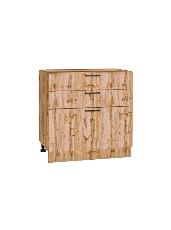 Шкаф нижний с 3-мя ящиками Флэт