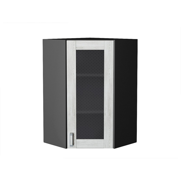 Шкаф верхний угловой остекленный Лофт