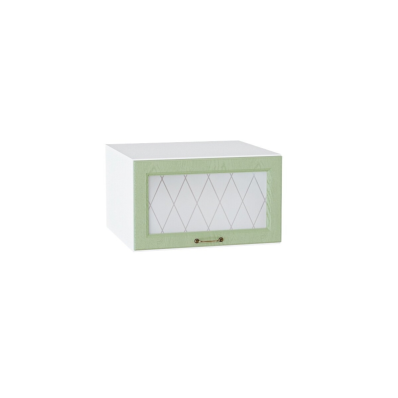 Шкаф верхний горизонтальный остекленный глубокий Ницца