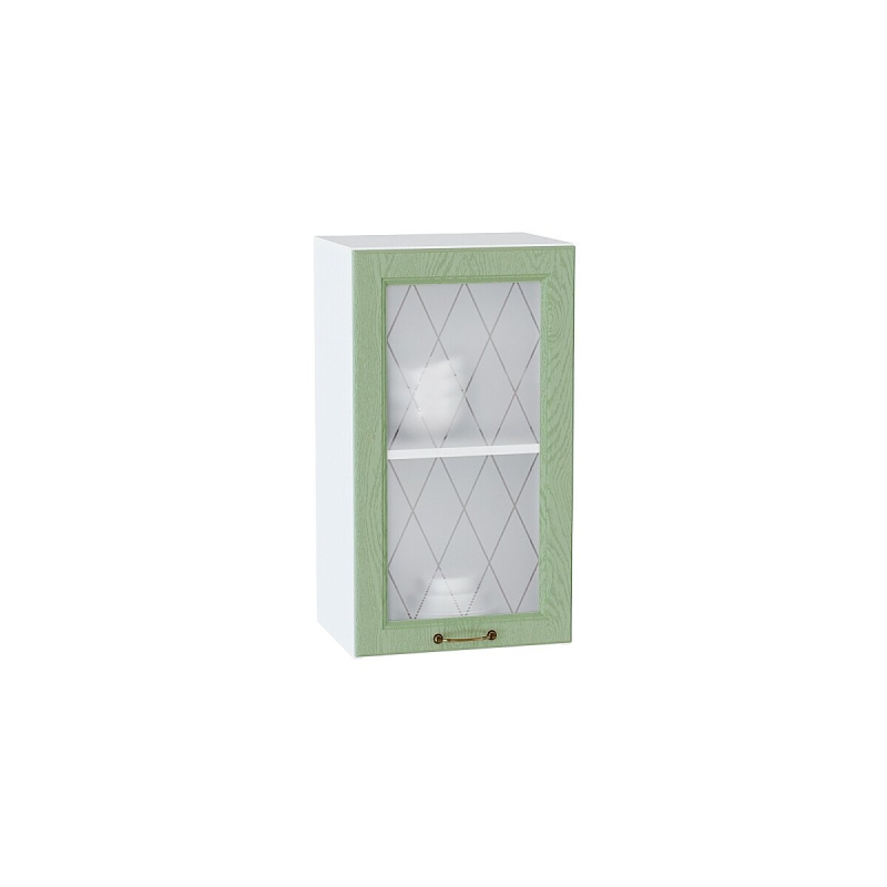 Шкаф верхний с 1-ой остекленной дверцей Ницца