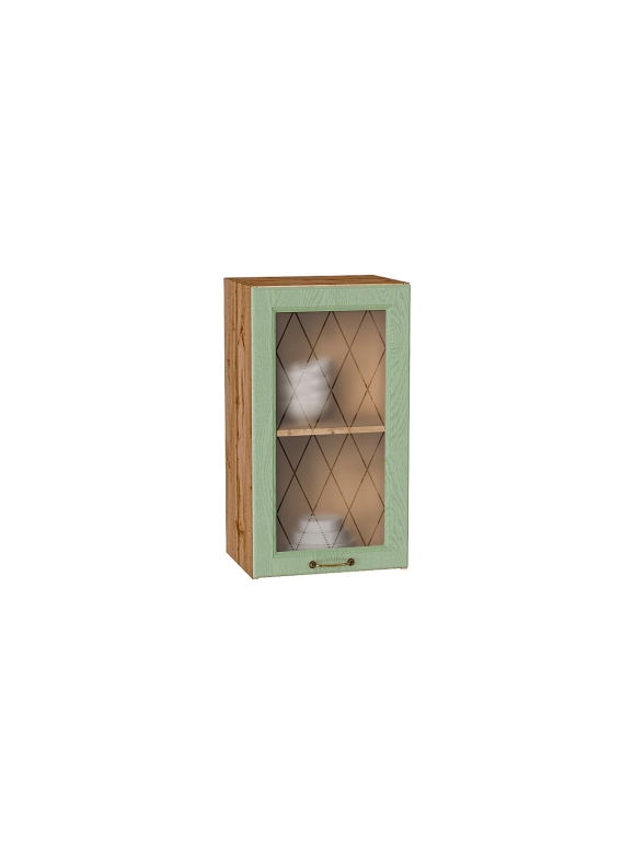 Шкаф верхний с 1-ой остекленной дверцей Ницца